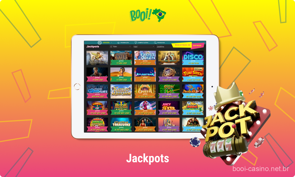 O cassino on-line Booi oferece mais de 300 jogos de jackpot onde os usuários do Brasil podem ganhar grandes prêmios