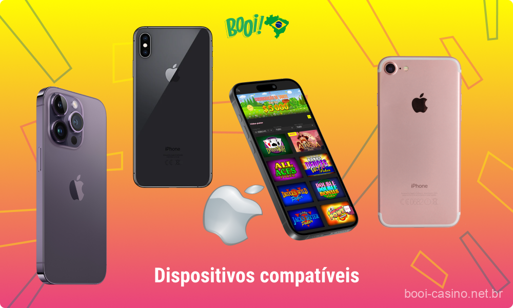 É necessário um dispositivo com iOS versão 11.0 ou superior para usar a versão móvel do Booi Casino