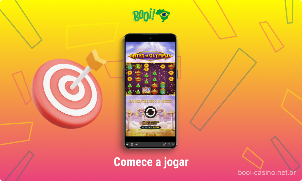 Os jogadores brasileiros do cassino móvel Booi em um dispositivo Android podem começar a jogar qualquer jogo clicando nele