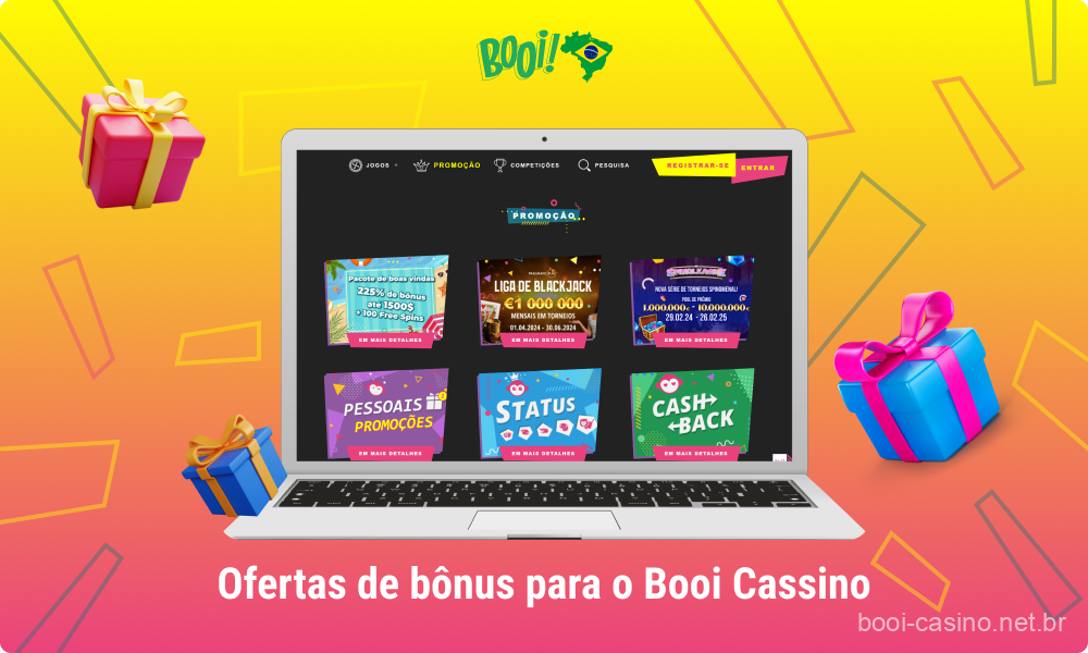 O Booi Casino oferece uma variedade de bônus e promoções para melhorar a experiência de jogo dos usuários no Brasil