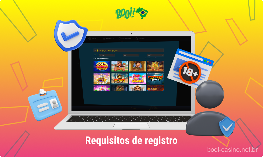 Ao se cadastrar no Booi Casino, os usuários do Brasil devem cumprir diversas regras, como ser maior de 18 anos, fornecer informações verdadeiras e não criar múltiplas contas