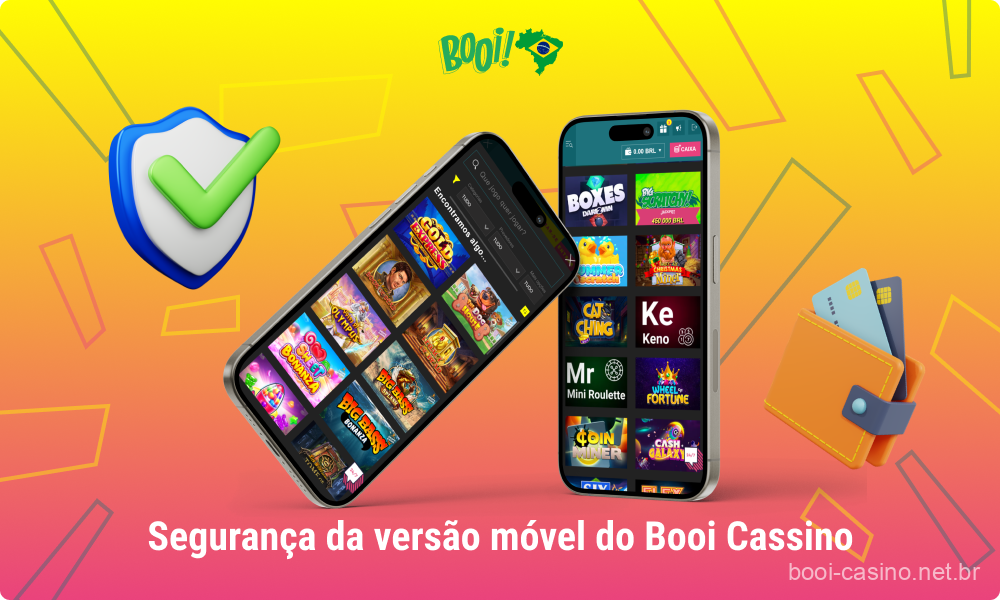 O aplicativo móvel do Booi Casino mantém os dados dos jogadores brasileiros seguros por meio de criptografia SSL, uma política de privacidade rigorosa, verificações de segurança regulares e sistemas de pagamento confiáveis