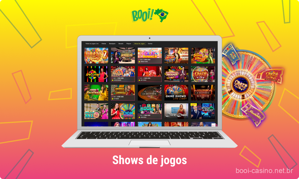 O Booi Casino oferece aos jogadores brasileiros uma variedade de shows de jogos de cassino com apresentadores carismáticos, gráficos de última geração e efeitos sonoros que proporcionam uma experiência de jogo emocionante